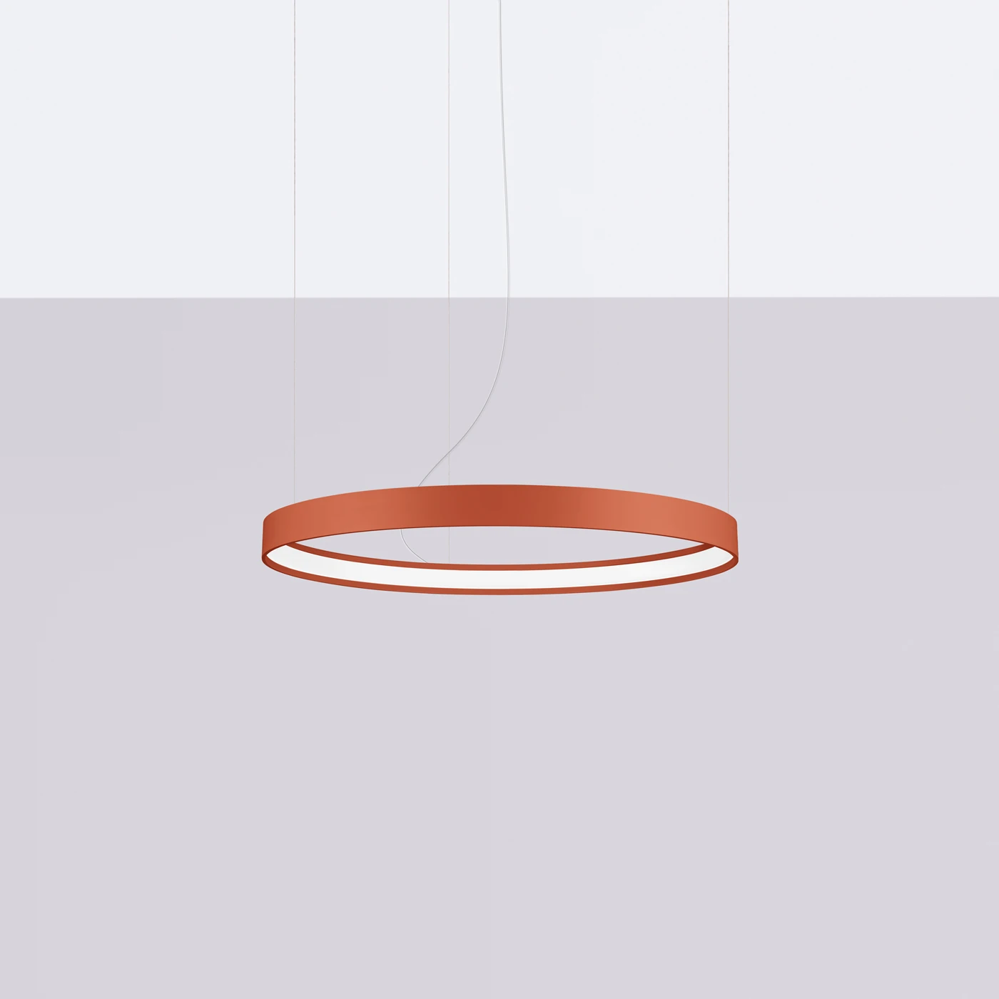 Pakabinamas LED šviestuvas 55 cm – apvalus, raudona, CRI93