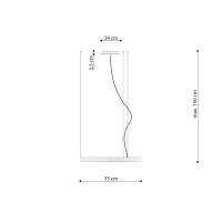 Pakabinamas LED šviestuvas 55 cm – apvalus, raudona, CRI93 - Nuotrauka 9