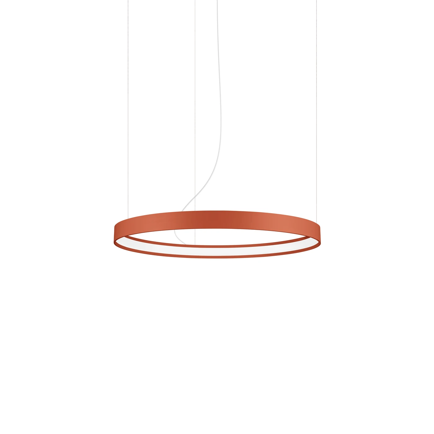 Pakabinamas LED šviestuvas 55 cm – apvalus, raudona, CRI93