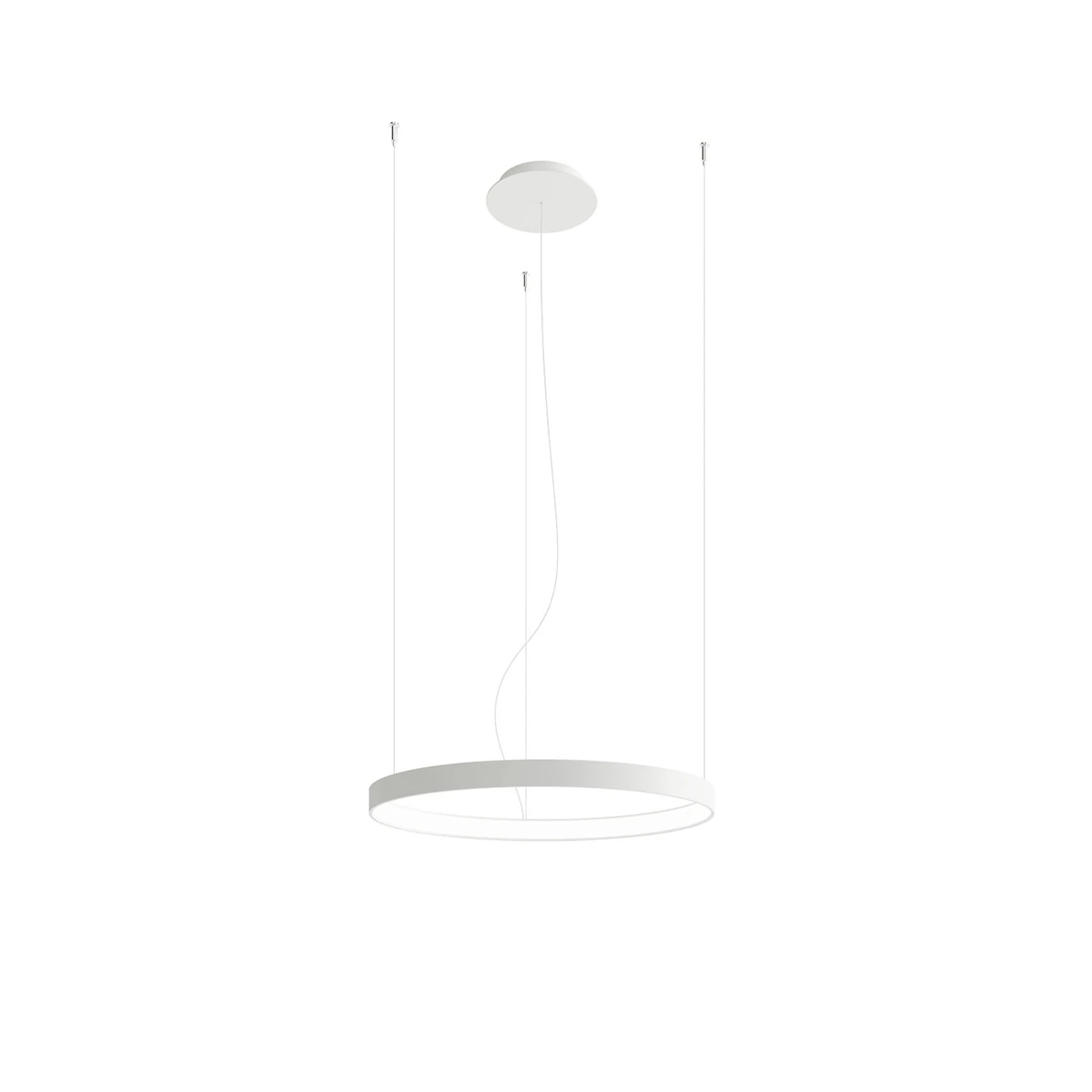 Pakabinamas šviestuvas 55 cm – apvalus, baltas, aukštas CRI