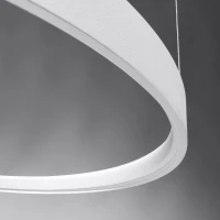 Pendant light 78 cm – round, black, warm white LED - Image 19