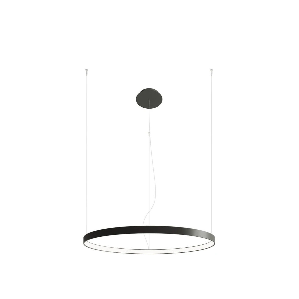 Pendant light 33W – round ring, black, CRI98