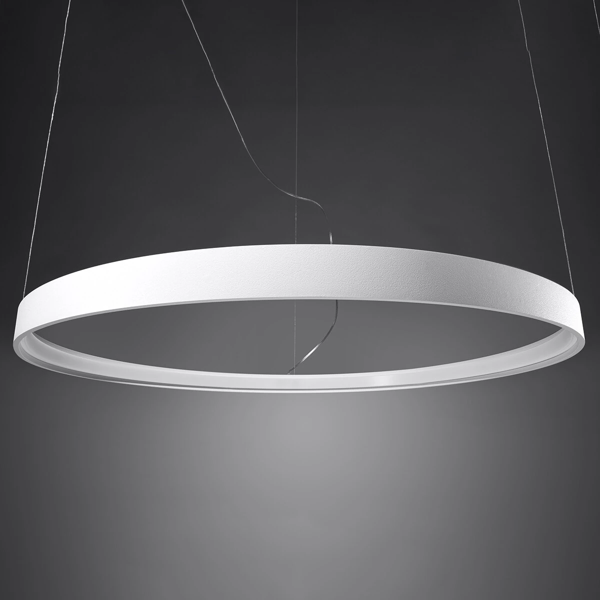 Pendant light 33W – round ring, black, CRI98