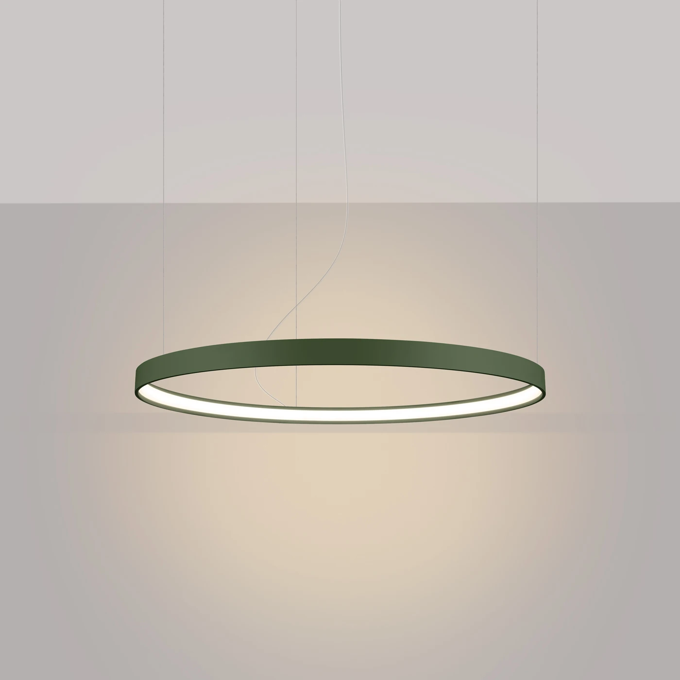 Pakabinamas šviestuvas 78 cm / 33W – apvalus, alyvuogių žalias, CRI93