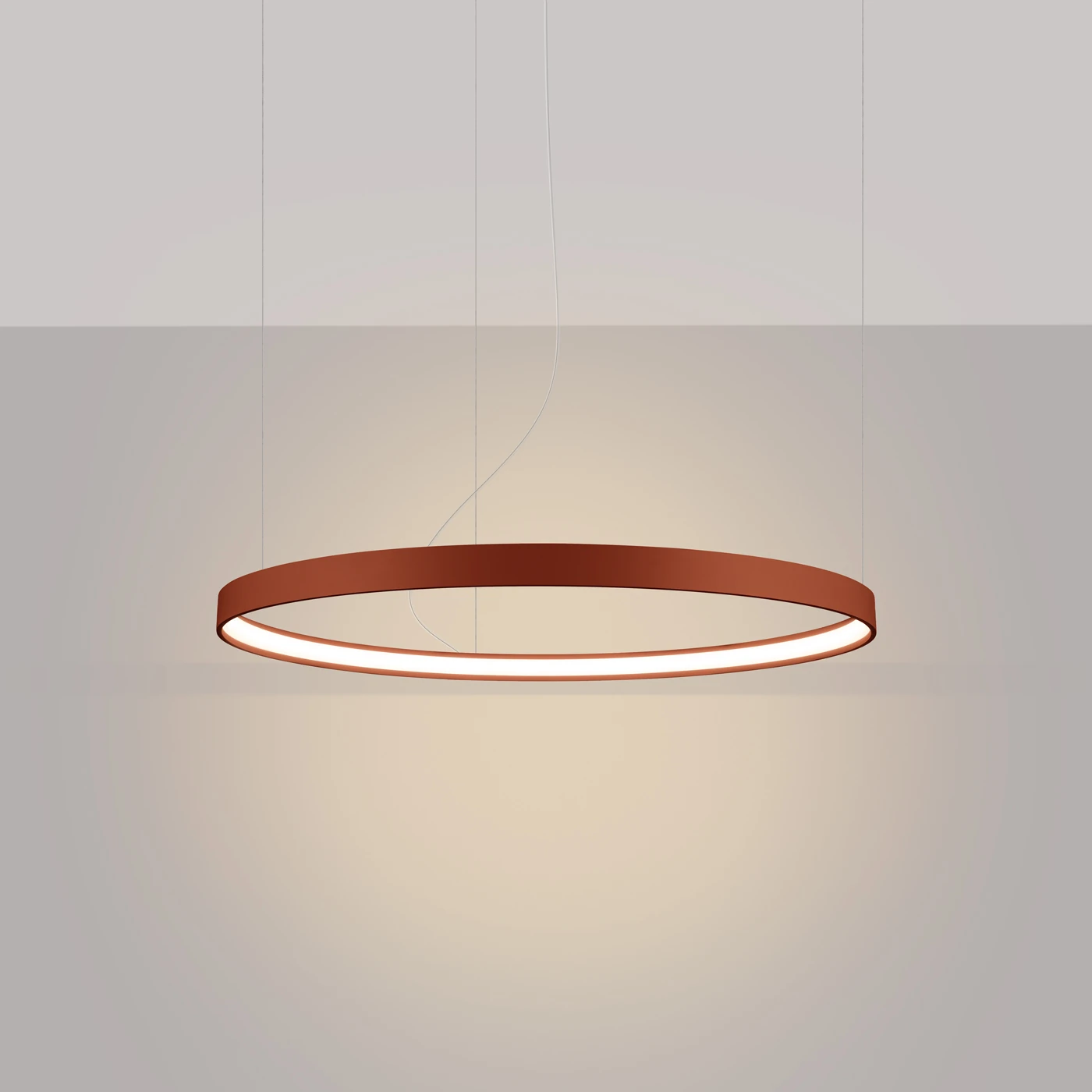 Pakabinamas LED šviestuvas 78 cm – apvalus, raudona, 3000K