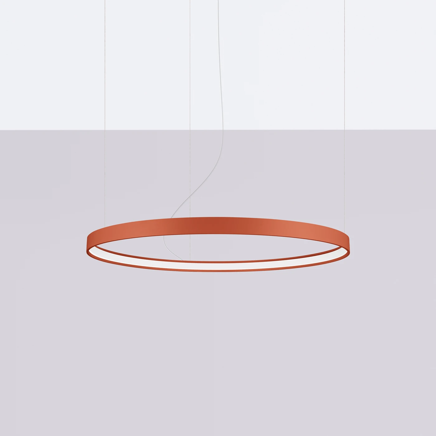 Pendant light 78 cm / 33W – round, red ochre, CRI98 LED