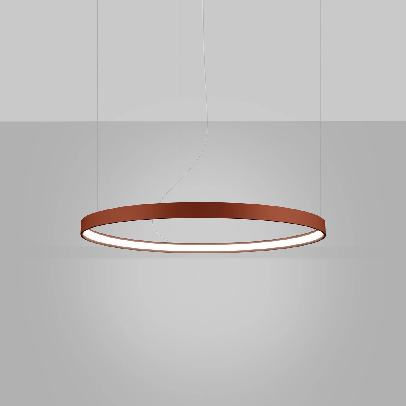 Pendant light 78 cm / 33W – round, red ochre, CRI98 LED