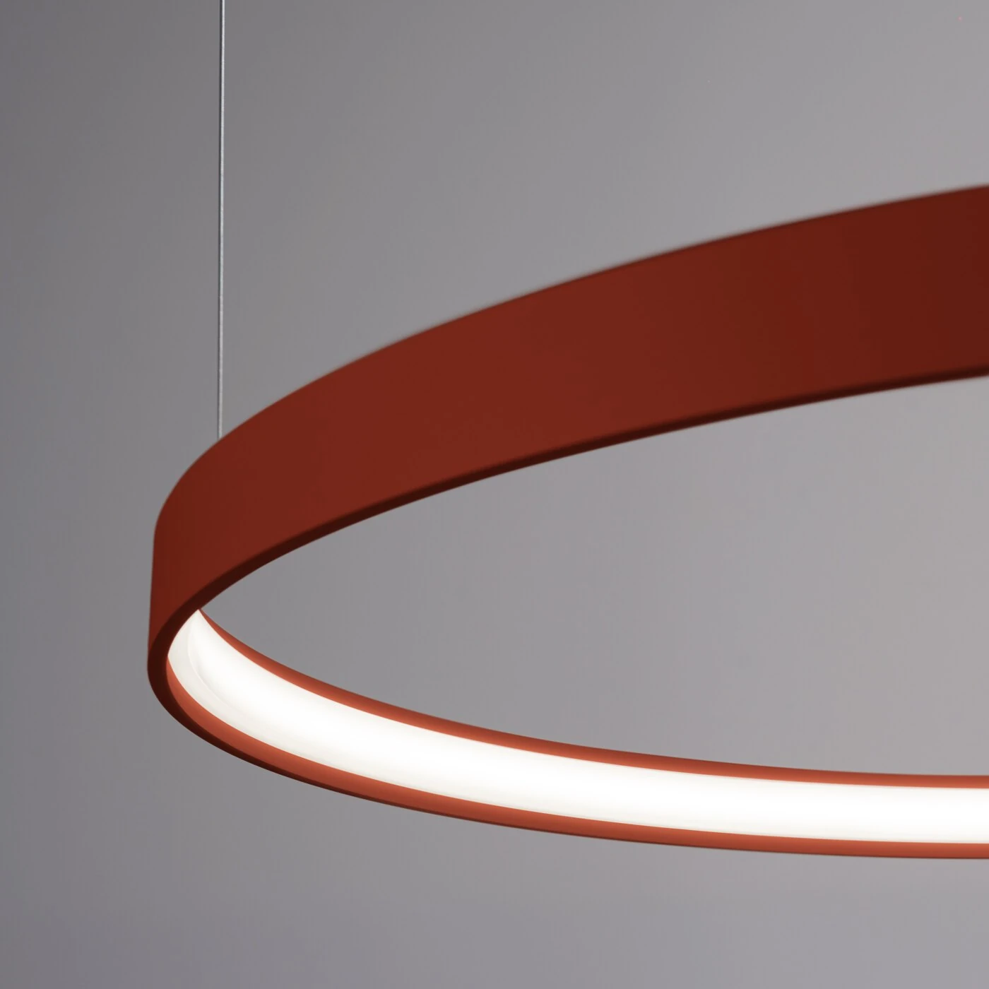Pendant light 78 cm / 33W – round, red ochre, CRI98 LED