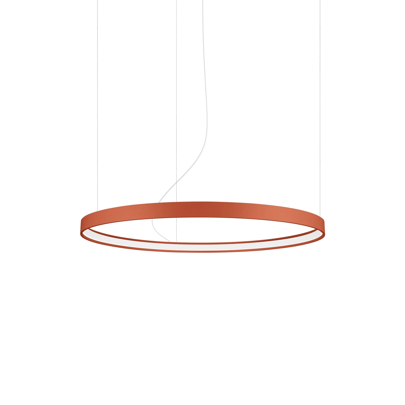 Pendant light 78 cm / 33W – round, red ochre, CRI98 LED