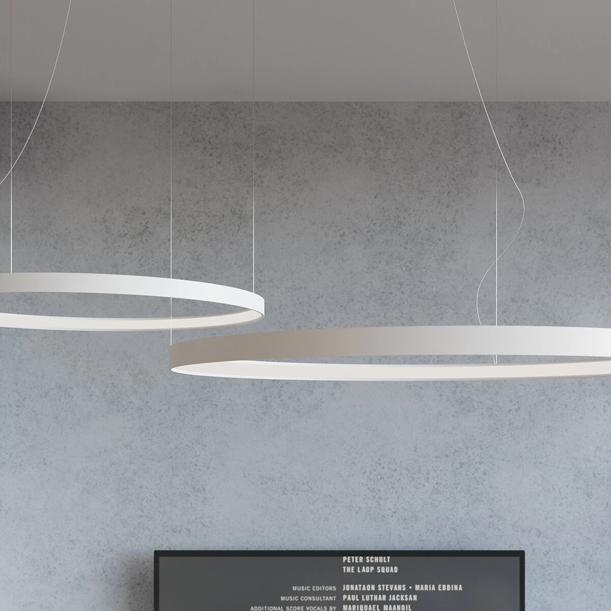 Pakabinamas LED šviestuvas 33W – apvalus žiedas, baltas, CRI98