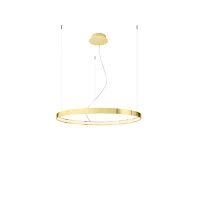 Pakabinamas LED šviestuvas 78 cm – apvalus, auksinis, šilta šviesa - Nuotrauka 2