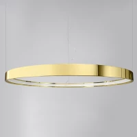 Pakabinamas LED šviestuvas 78 cm – apvalus, auksinis, šilta šviesa - Nuotrauka 4