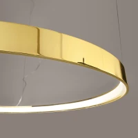 Pakabinamas LED šviestuvas 78 cm – apvalus, auksinis, šilta šviesa - Nuotrauka 7