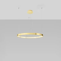 Pakabinamas LED šviestuvas 78 cm – apvalus, auksinis, šilta šviesa - Nuotrauka 3