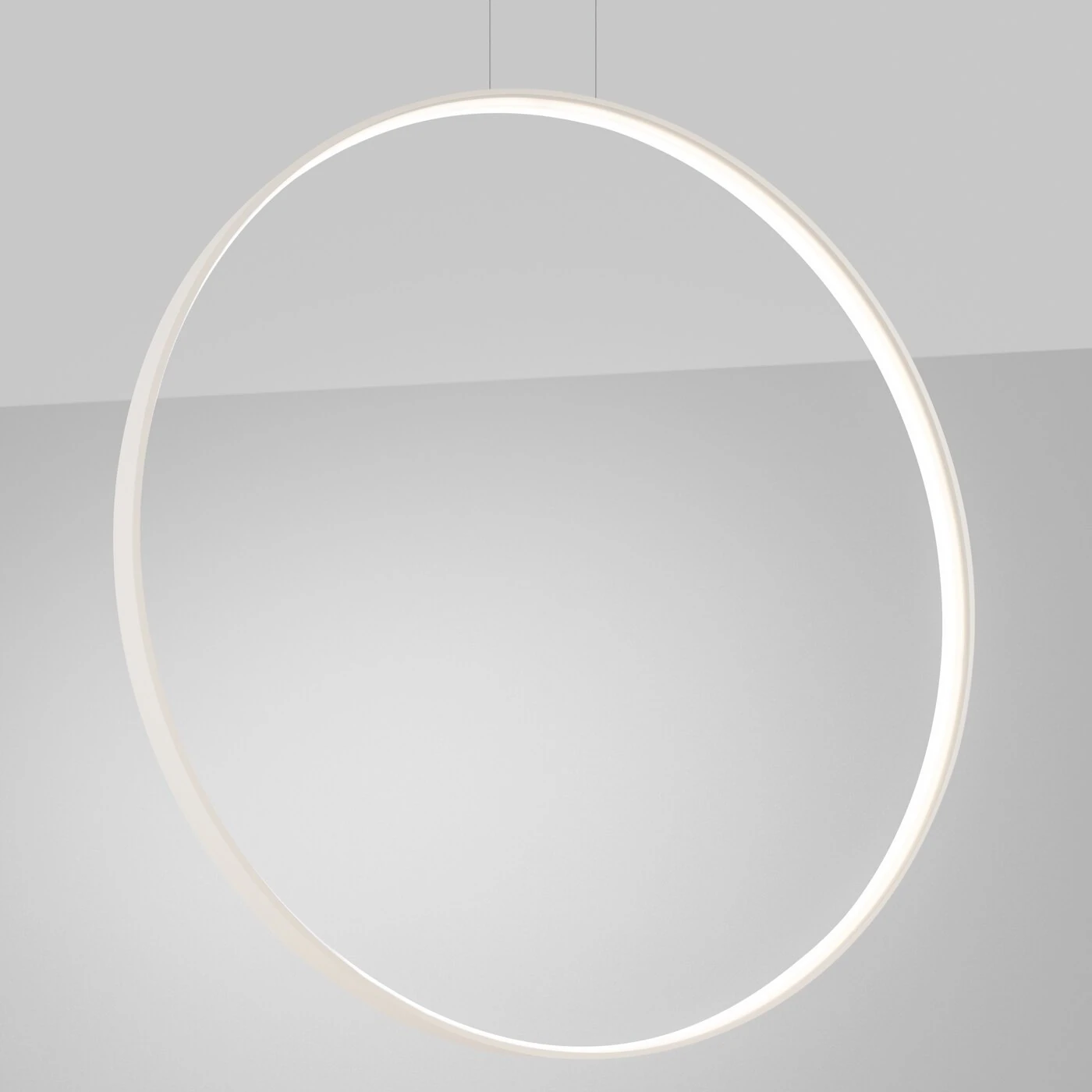 Pendant lamp 47W – round LED ring, beige, CRI98
