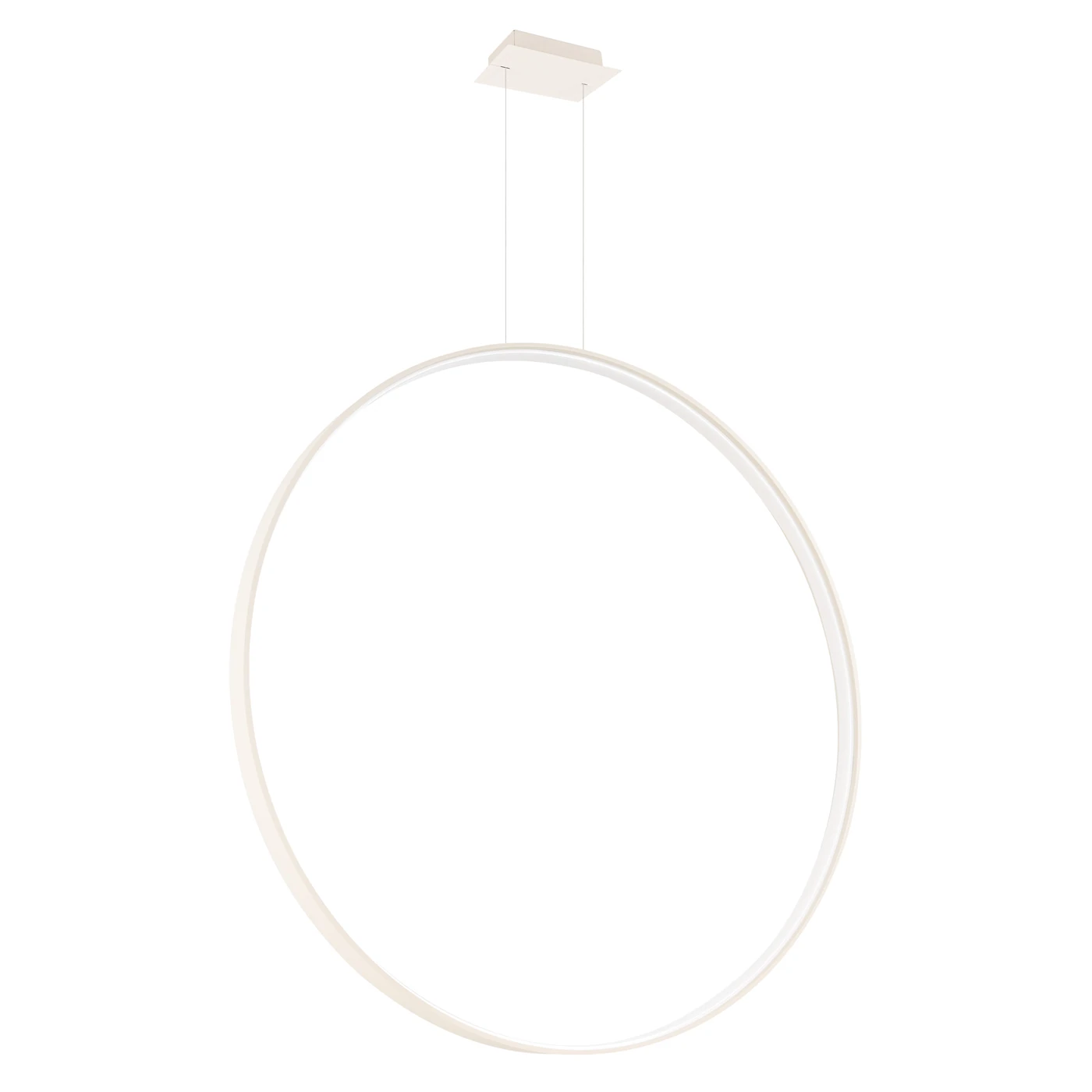 Pendant lamp 47W – round LED ring, beige, CRI98