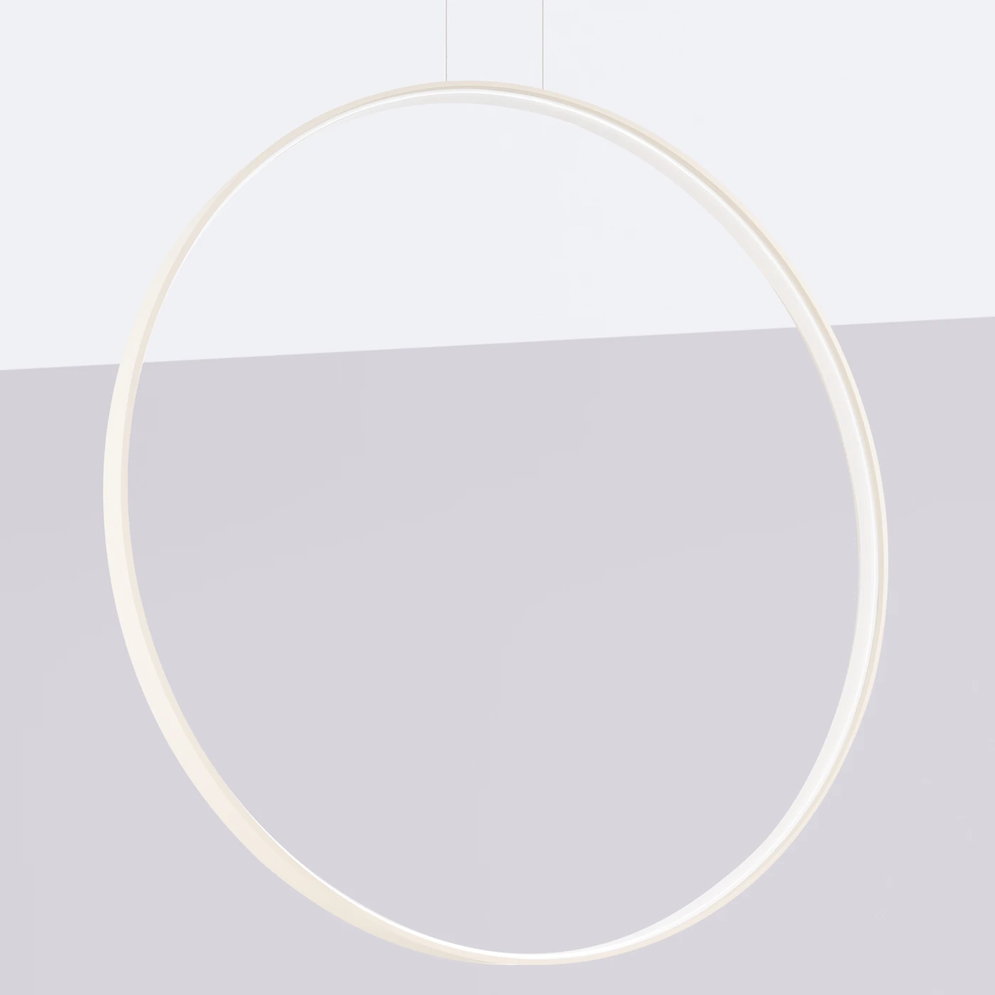 Pendant lamp 47W – round LED ring, beige, CRI98