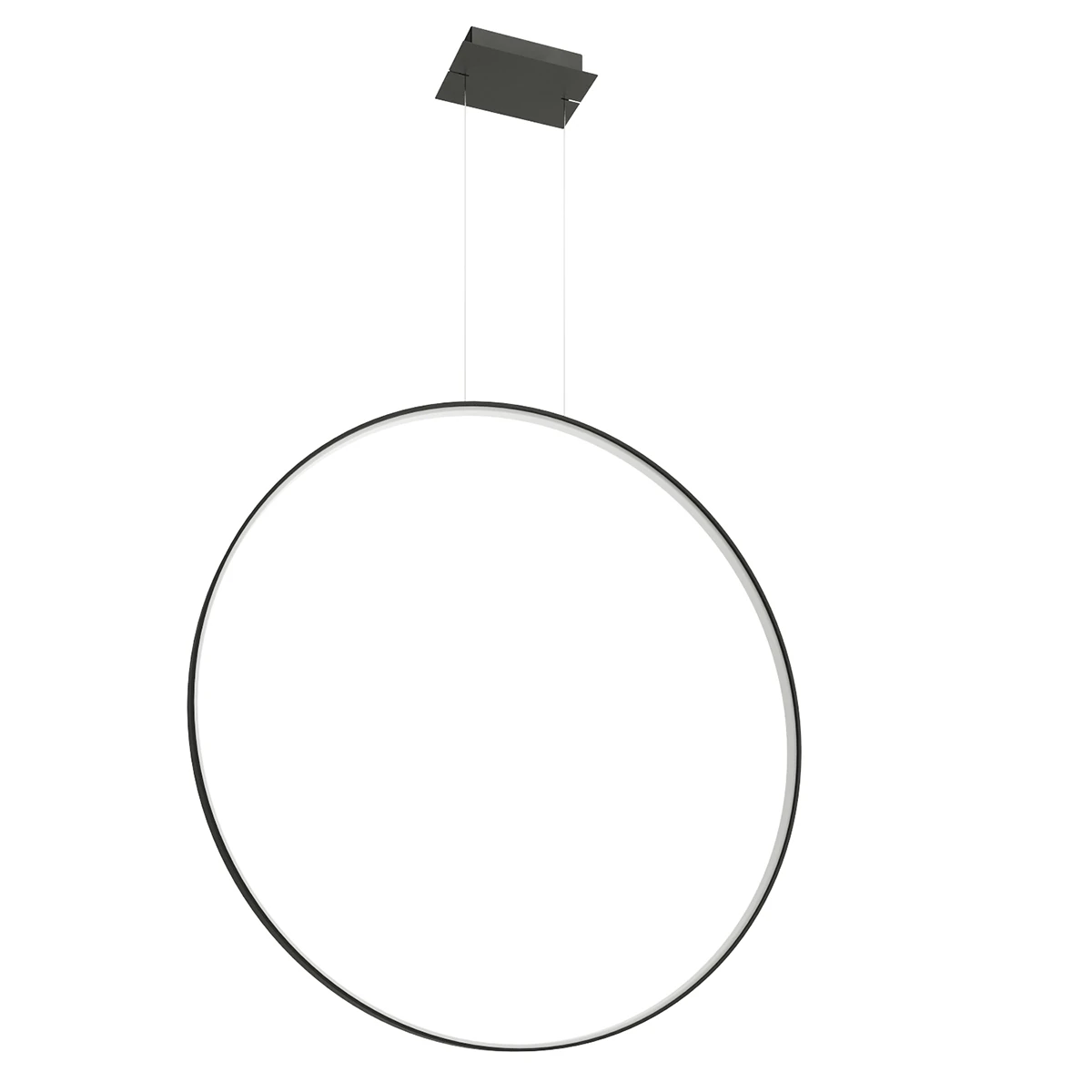 Pendant lamp 47W – ring, black, CRI93