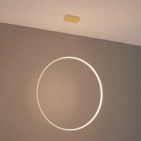 Pendant lamp 47W – round ring, gold, warm white LED - Image 4