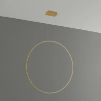 Pendant lamp 47W – round ring, gold, warm white LED - Image 3