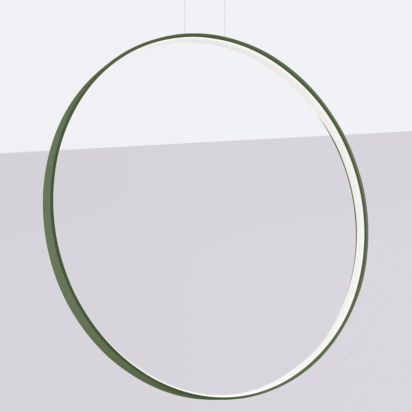 Pendant lamp 47W – ring, olive green, CRI93 LED