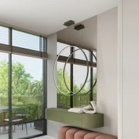 Pendant lamp 47W – ring, olive green, CRI93 LED - Image 14