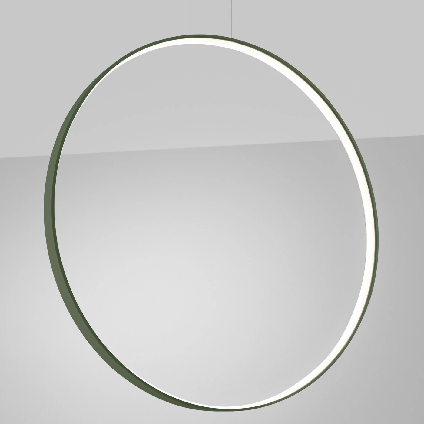 Pendant lamp 47W – ring, olive green, CRI98