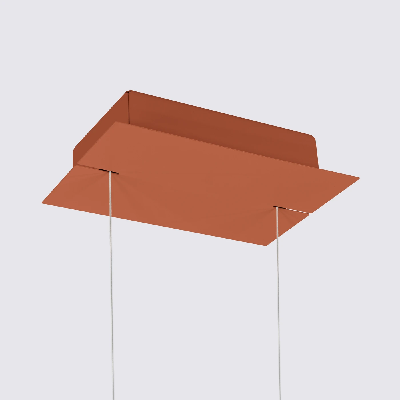 Pendant lamp 47W – round LED ring, red ochre, CRI93