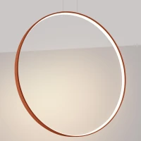 Pendant lamp 47W – round LED ring, red ochre, CRI93 - Image 1