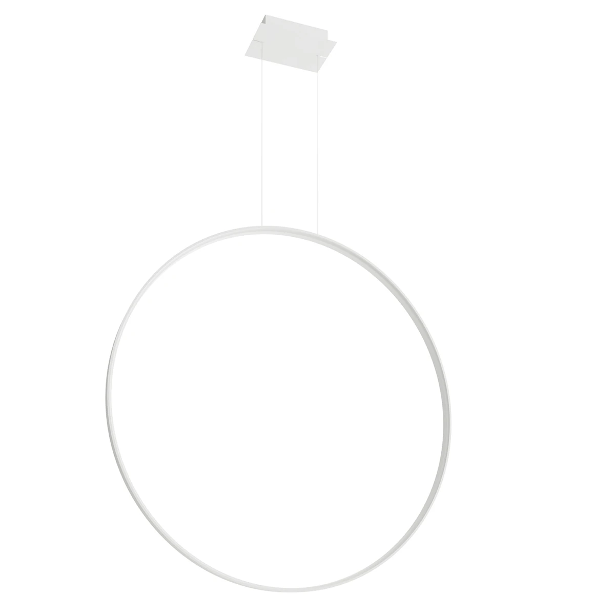Pendant LED lamp 47W – round ring, white, CRI98