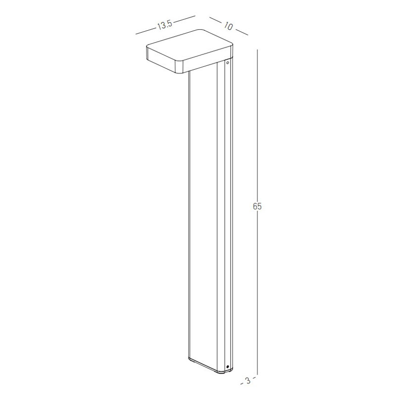 LED lauko šviestuvas 9W – stulpinis, matinė juoda - Nuotrauka 3