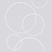 Pendant lamp 173W – round rings, white, CRI98 - Image 8