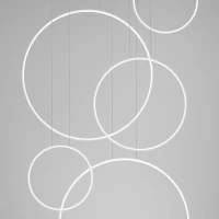 Pendant lamp 173W – round rings, white, CRI98 - Image 9