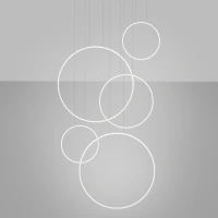 Pendant lamp 173W – round rings, white, CRI98 - Image 1