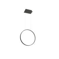 Pakabinamas šviestuvas 24W – žiedas, juodas, šilta LED šviesa - Nuotrauka 2