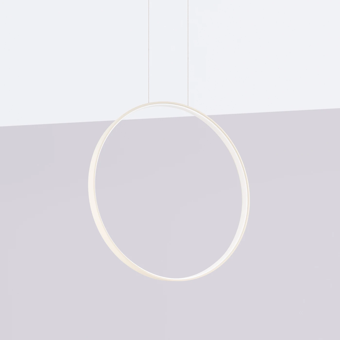 Pakabinamas šviestuvas 55 cm – žiedas, smėlio spalva, CRI98