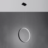 Pendant LED lamp 55 cm – ring, black, CRI98 - Image 4