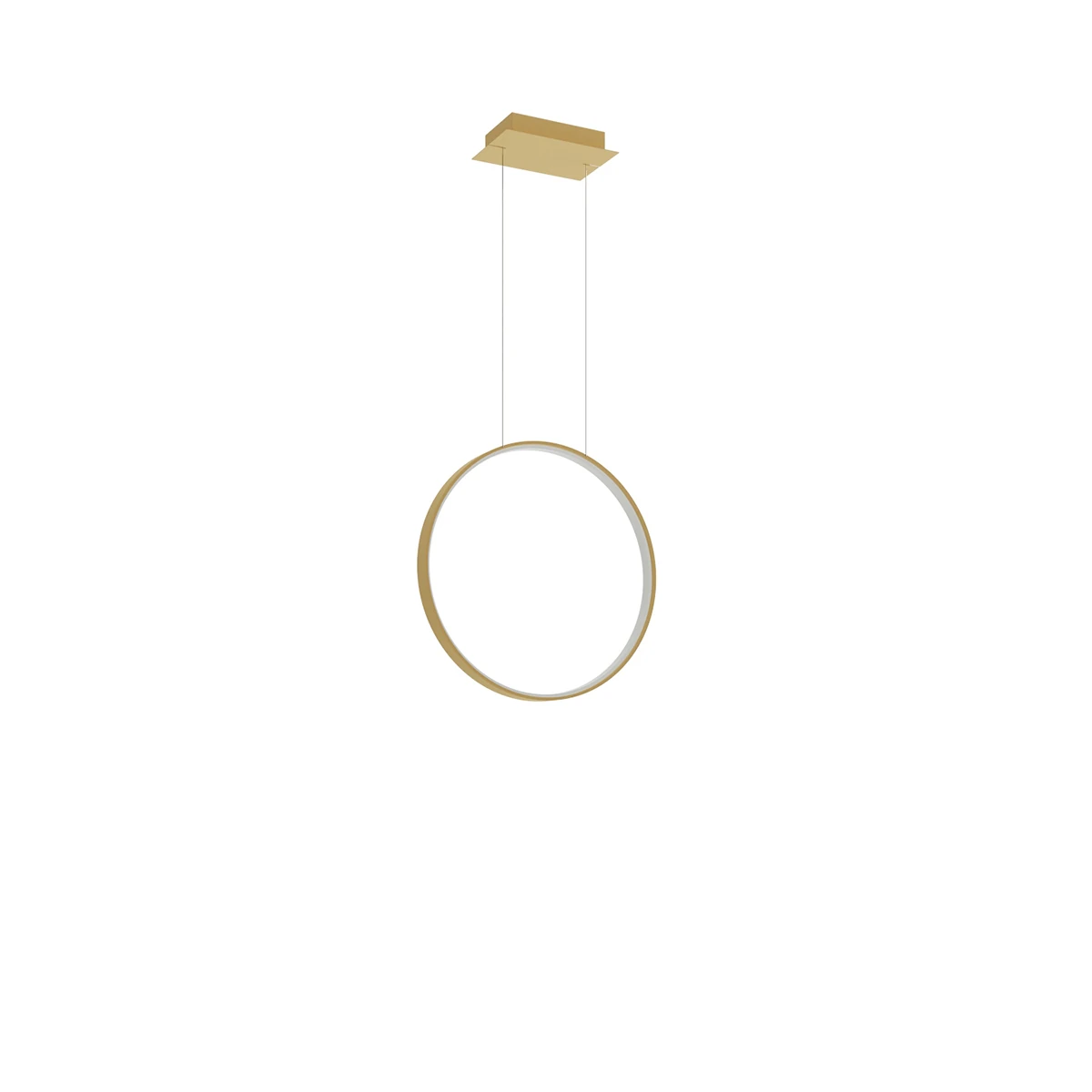 Pakabinamas LED šviestuvas 55 cm – žiedas, aukso spalvos, CRI98