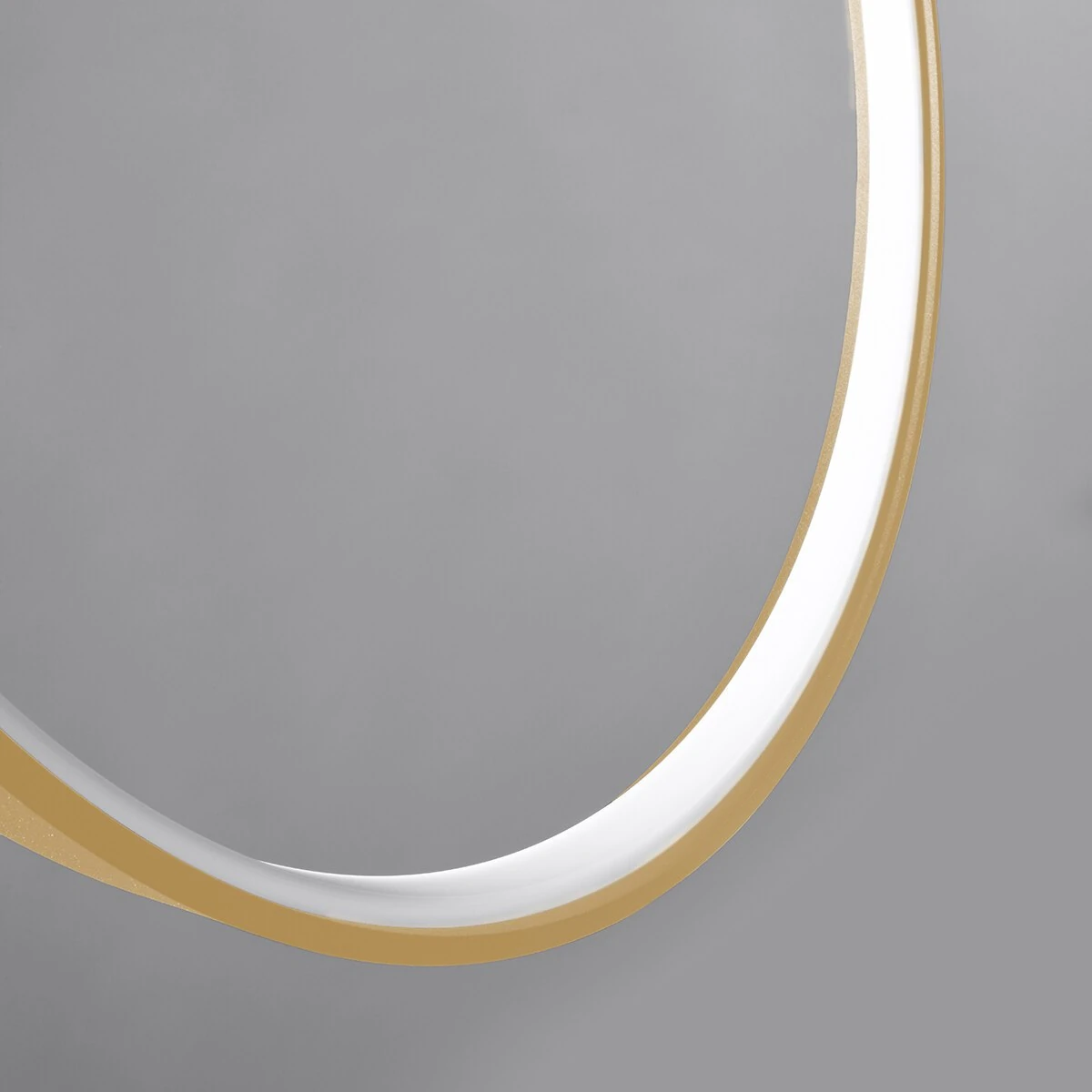 Pakabinamas LED šviestuvas 55 cm – žiedas, aukso spalvos, CRI98