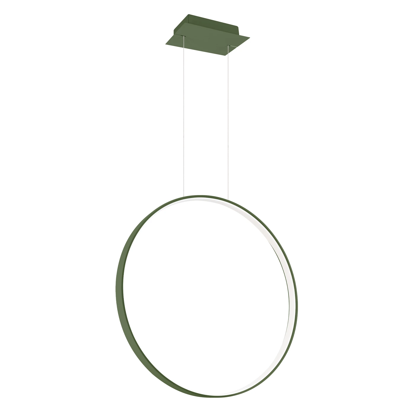 Pendant light 55 cm – round, olive green, CRI98 LED