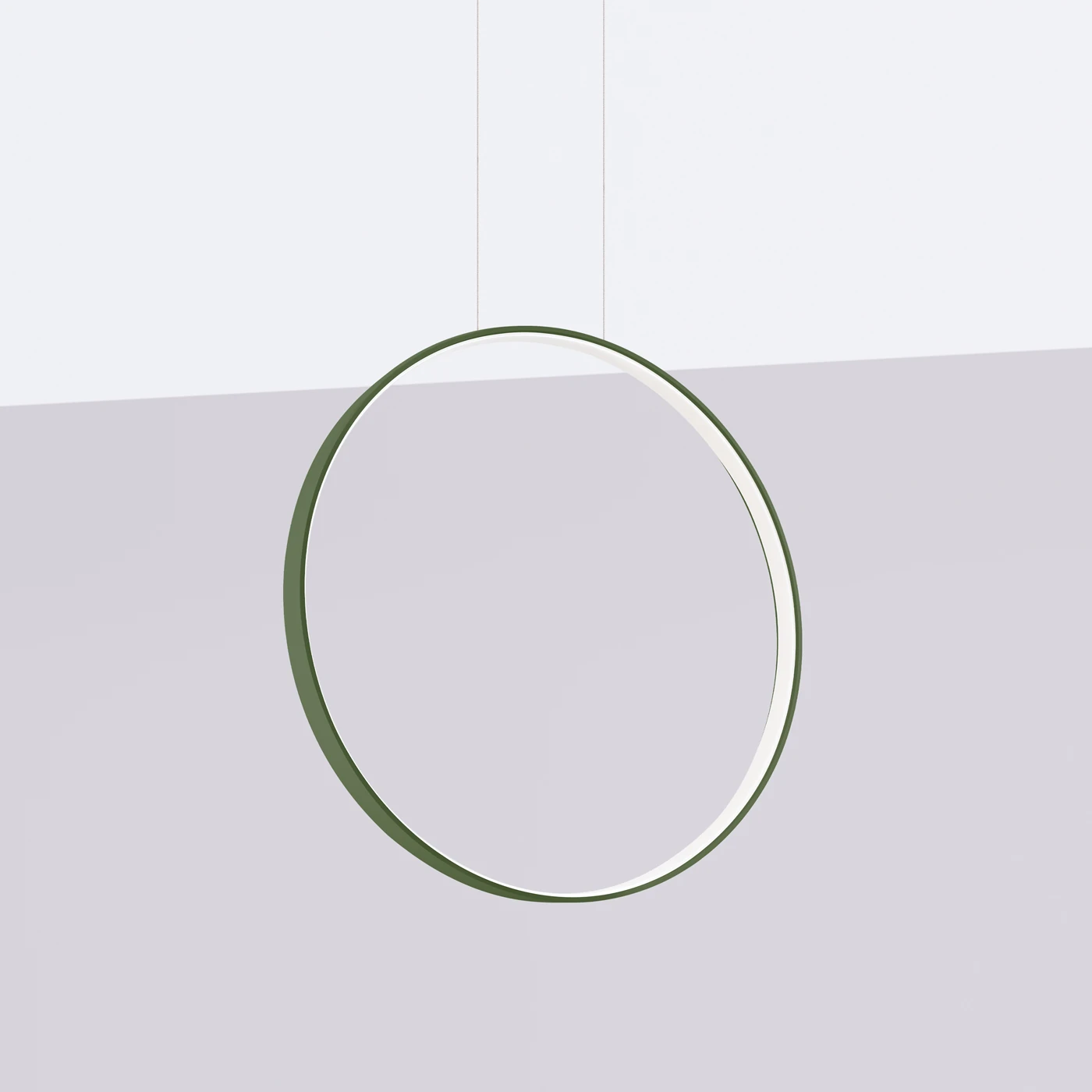 Pendant light 55 cm – round, olive green, CRI98 LED