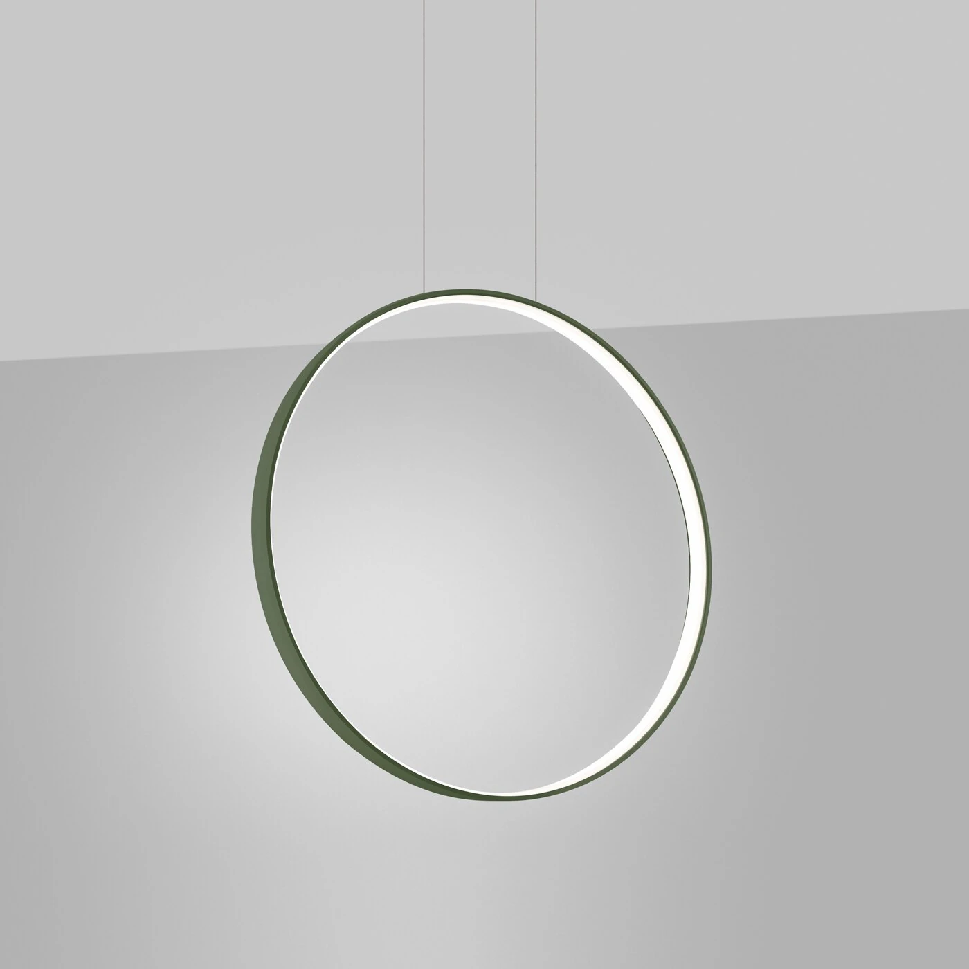 Pendant light 55 cm – round, olive green, CRI98 LED