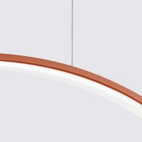 Pendant lamp 55 cm – round, red ochre, warm LED light - Image 4