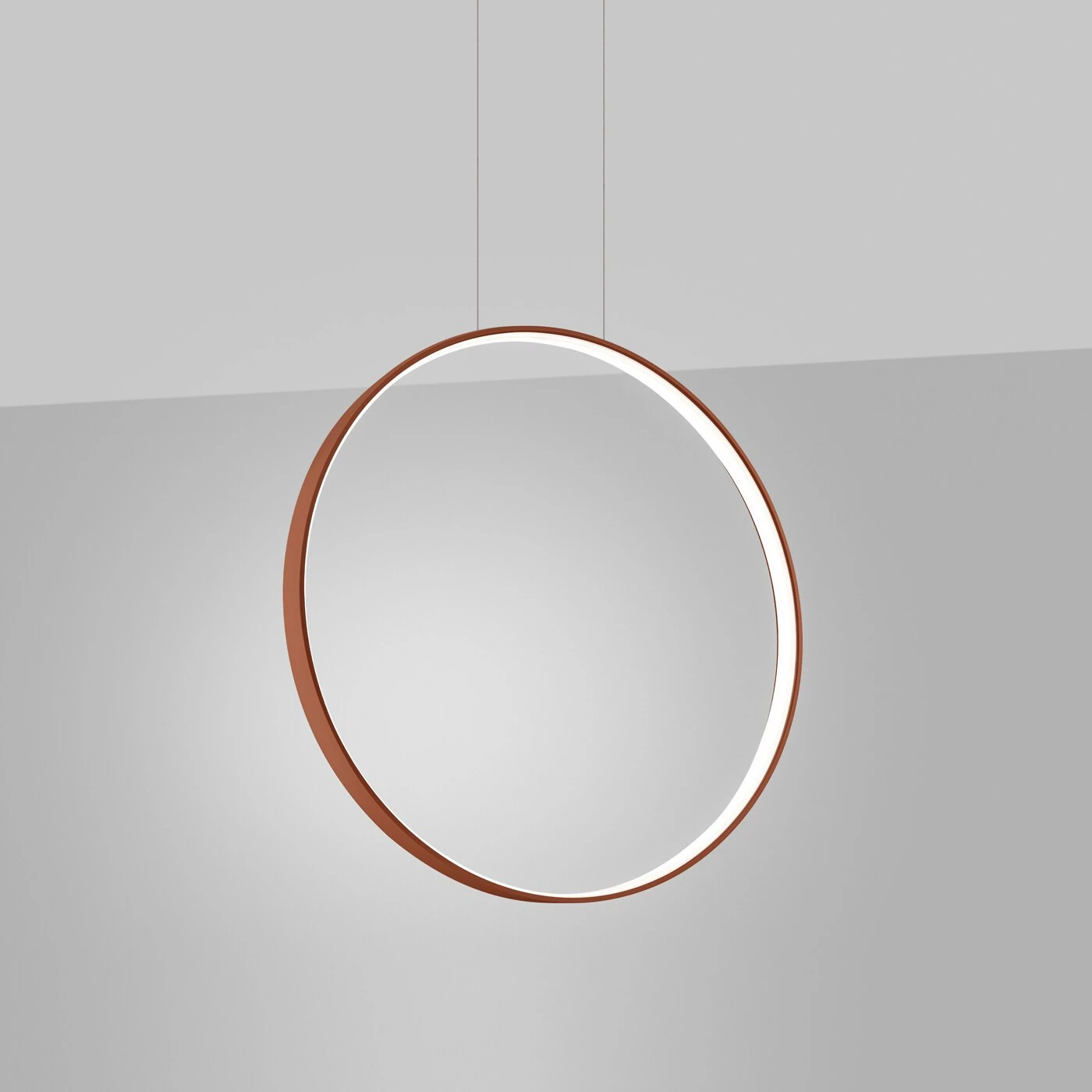 Pakabinamas LED šviestuvas 24W – apvalus žiedas, raudona, CRI98