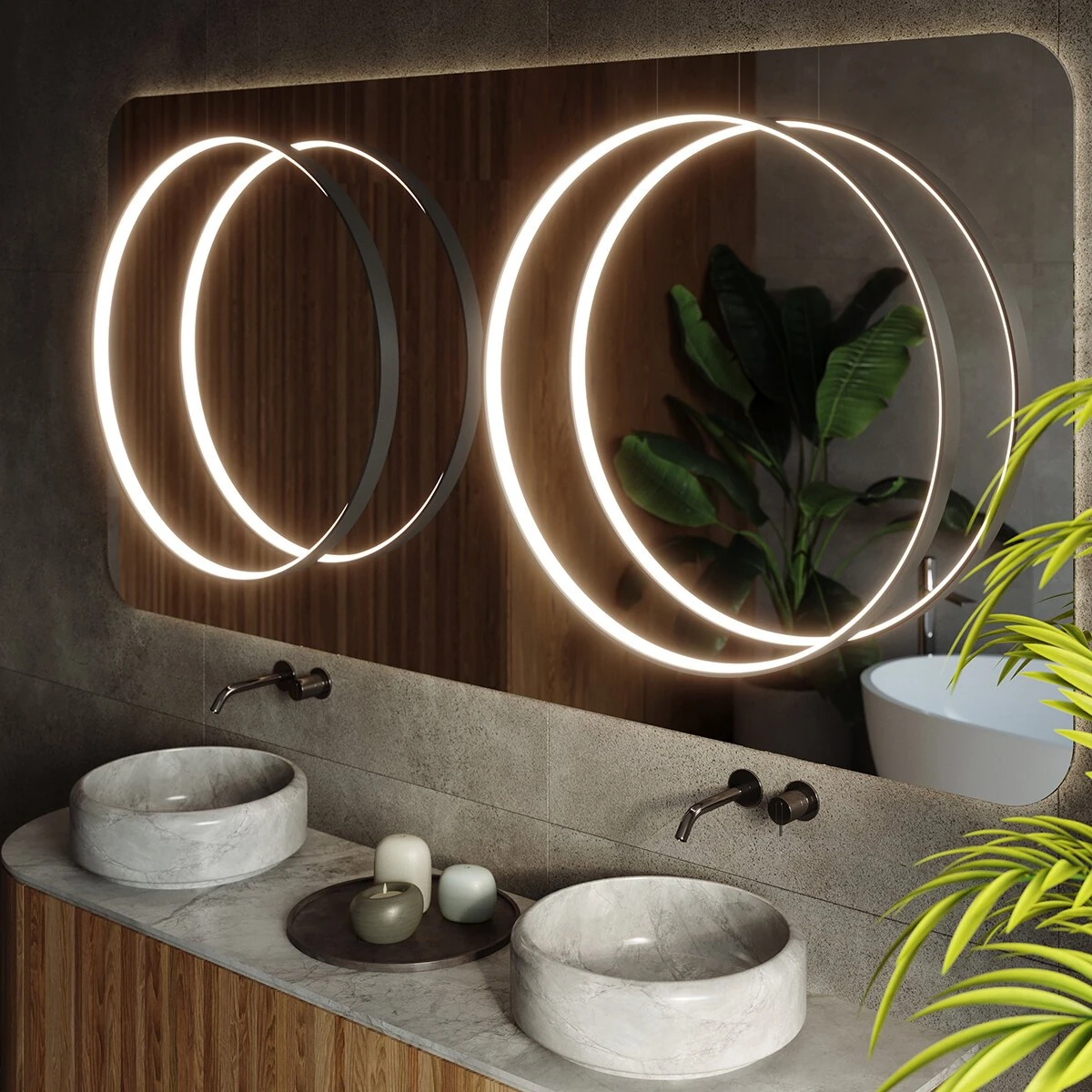Pendant LED light 33W – ring, black, CRI98