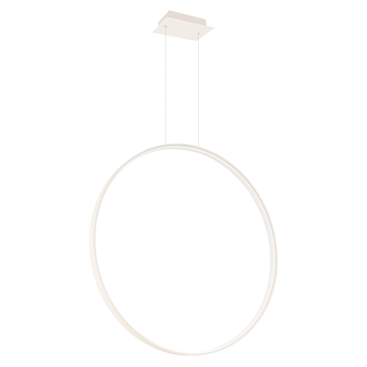Pakabinamas LED šviestuvas 78 cm – žiedas, smėlinis, CRI93