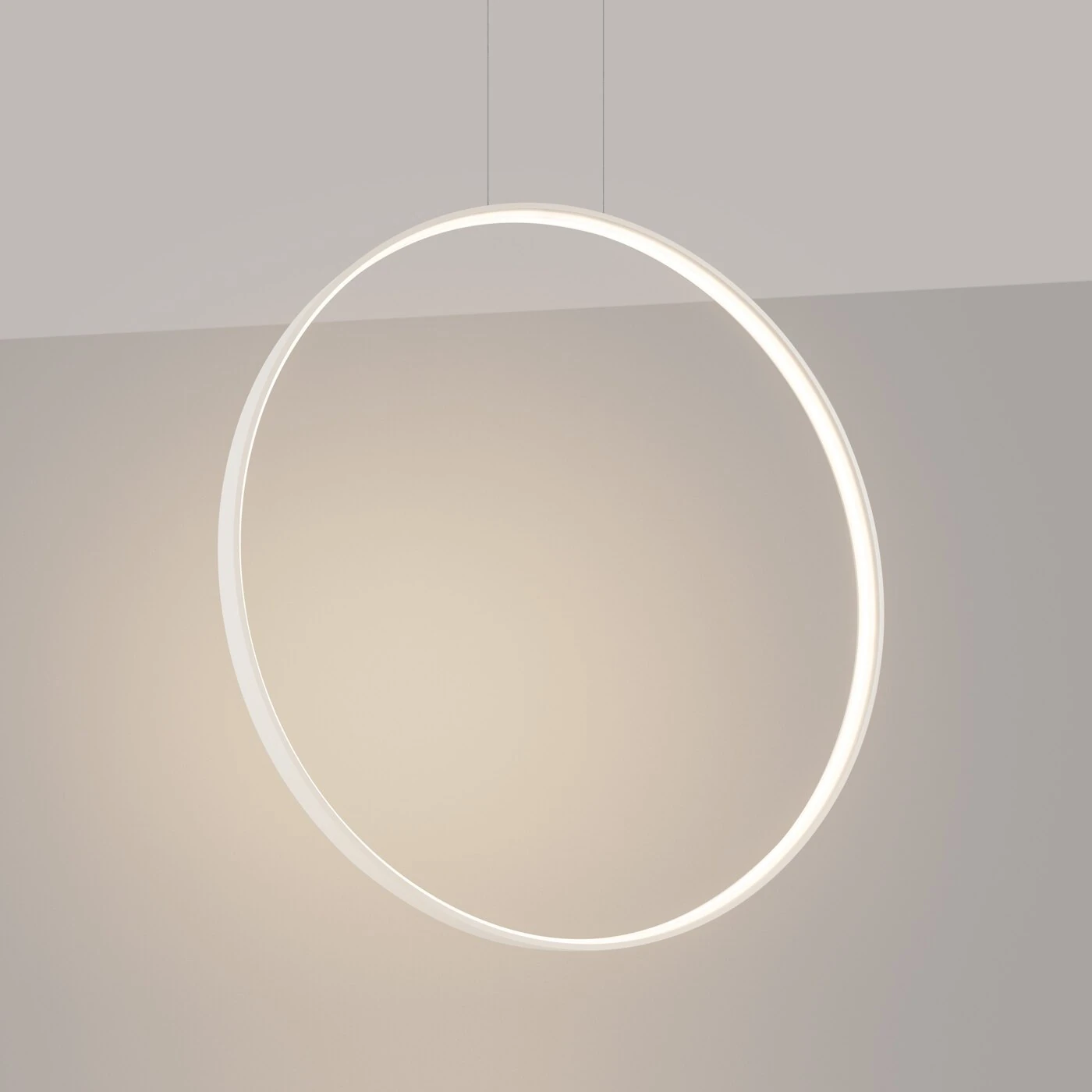 Pakabinamas LED šviestuvas 78 cm – žiedas, smėlinis, CRI93