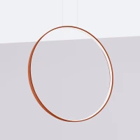 Pendant LED lamp 78 cm – ring, red ochre, CRI98 - Image 3