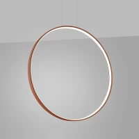 Pendant LED lamp 78 cm – ring, red ochre, CRI98 - Image 4