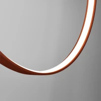 Pendant LED lamp 78 cm – ring, red ochre, CRI98 - Image 1